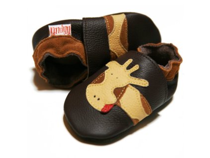 liliputi soft baby shoes brown giraffe 1528 (1)