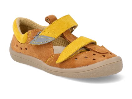 Barefoot sandále Beda - Caramel žlté