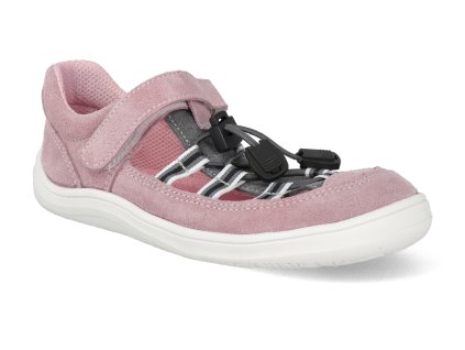 BB SUMMER GREY PINK barefoot sandalky baby bare febo summer grey pink ruzove 1