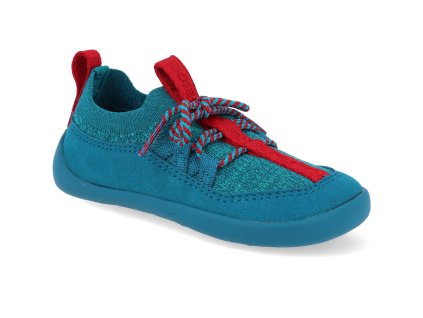 Barefoot tenisky Affenzahn - Baby Knit Walker Shark modré