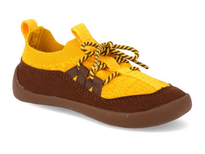 Barefoot tenisky Affenzahn - Baby Knit Walker Tiger žlté