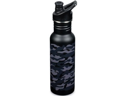 34966 2 nerezova lahev klean kanteen classic narrow sport cap black camo 532 ml