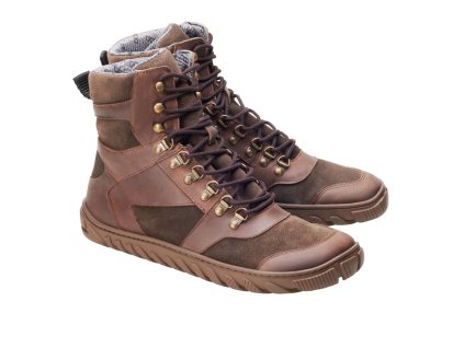 Barefoot členková obuv Zaqq - Explorer Brown Waterproof brown