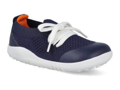 732609 barefoot capacky bobux step up play knit navy orange modre 1