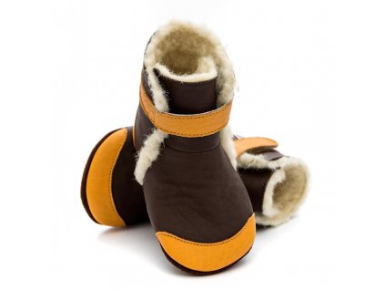 liliputi soft soled booties gingerbread 3588