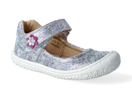 Filii barefoot ELSA velcro verlours silver glitter M 3