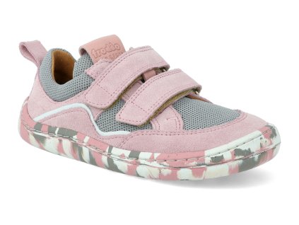 G3130223 12 barefoot textilni tenisky froddo bf d velcro grey pink ruzove 1