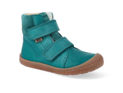 barefoot zimni obuv s membranou koel4kids emil nappa tex turquoise 24 31 07T003.102 130 2