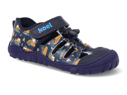 04M008.51H 110 barefoot sandaly koel4kids madison print blue modre 1