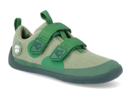 00391 20110 barefoot tenisky affenzahn sneaker cotton happy frog vegan zelene 1