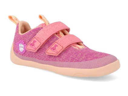 00397 40060 barefoot tenisky affenzahn sneaker knit happy flamingo vegan ruzove 1
