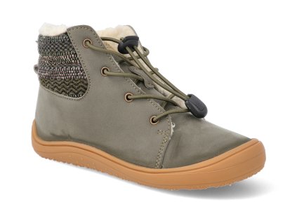 BEETLE V KHAKI barefoot zimni obuv tikki shoes beetle vegan khaki zelena 1