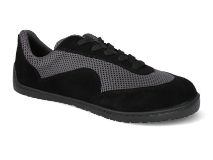 NR GRAY N BLACK barefoot tenisky realfoot natural runner grey and black cerne 1