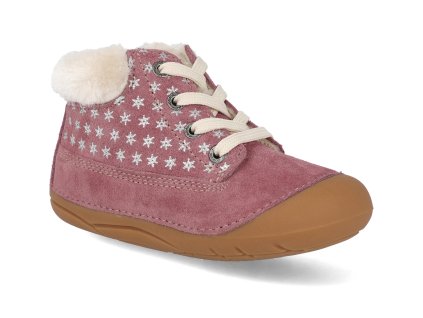 33 13989 44 barefoot zimni obuv lurchi frozy suede wildberry ruzova 2 1