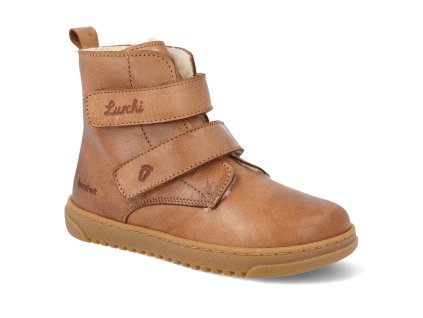 33 54001 04 barefoot detske zimni boty lurchi marino cognac hnede 1