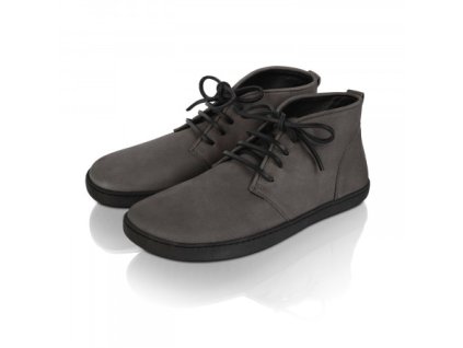 Barefoot dámské kotníkové boty Shapen - Berry šedé (Veľkosť 36, Vnútorná dĺžka topánky (mm) 235, Vnútorná šírka topánky (mm) 91)