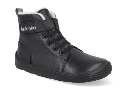 WINTER KIDS BL barefoot detske zimni boty be lenka winter kids all black 1