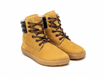 Barefoot kotníkové boty Be Lenka - Nevada Neo Mustard hnědé (Veľkosť 38, Vnútorná dĺžka topánky (mm) 246, Vnútorná šírka topánky (mm) 93)