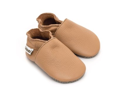 Barefoot capáčky Liliputi® - Soft Paws Nubia světle hnědé (Veľkosť L, Vnútorná dĺžka topánky (mm) 138, Vnútorná šírka topánky (mm) 70)