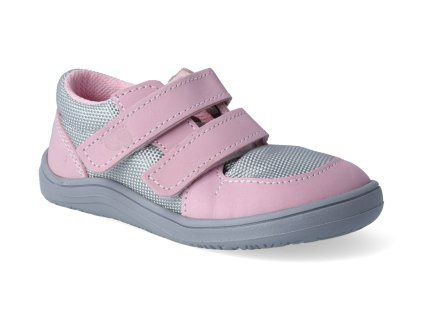 Barefoot tenisky Baby Bare - Febo Sneakers grey/pink (Veľkosť 22, Vnútorná dĺžka topánky (mm) 142, Vnútorná šírka topánky (mm) 64)