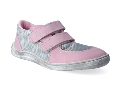 barefoot tenisky baby bare febo sneakers grey pink white 3