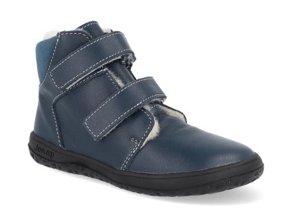 B4 MV TM MOD S barefoot detske zimni boty jonap b4mv modre slib 1