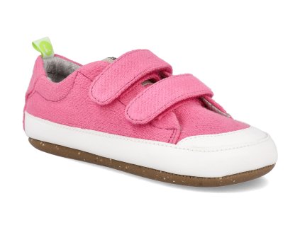AE.BSG1 4491 barefoot tenisky tip toey joey bossy green rosa pink eco canvas 1