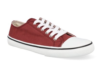 HER BUR WHI barefoot damske platenky bohempia herlik burgundy white 1