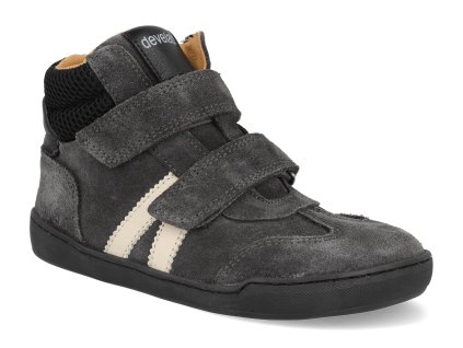 43013 823 barefoot detske kotnikove boty develab midcut sneak velc leather ex 43061 grey suede 1