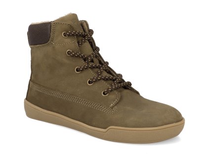 45329 554 barefoot detske zimni boty develab mid boot laces wr kaki nubuck 1