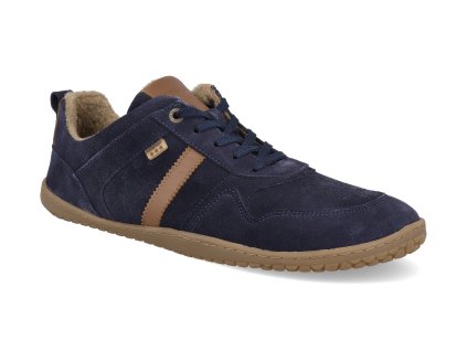 43071 633 barefoot panske tenisky develab low cut sneaker laces wr navy suede 1