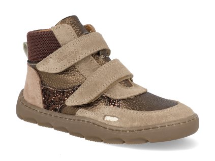 42038 239 barefoot detske kotnikove boty develab midcut sneak 2 velc leath taupe 1