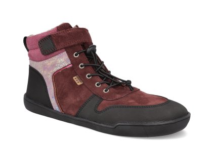 45337 439 barefoot kotnikove boty develab md ct sneaker laces velcro wr burgundy 1