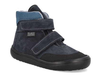 J JERRY MOD barefoot detske kotnikove boty jonap jerry tmave modre 1