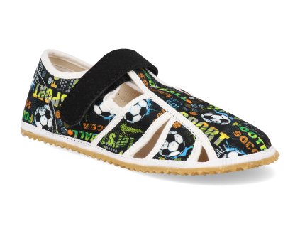 H ZEL FOT barefoot detske prezuvky jonap home zeleny fotbal 1