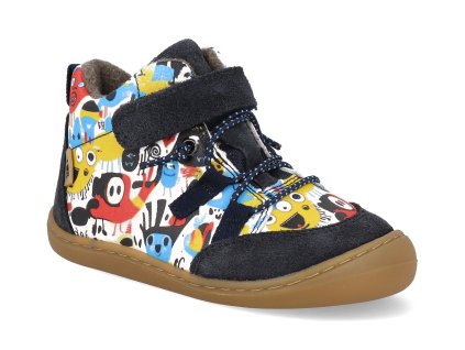 06T008.015 110 barefoot detske zimni boty koel beau prints blue 1