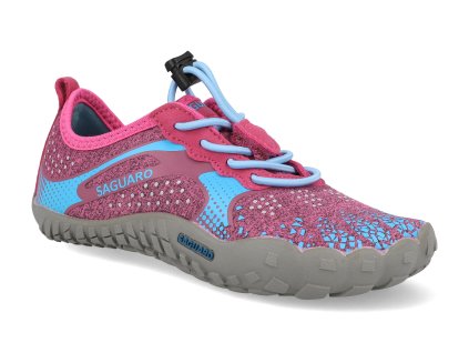 XZA024RO barefoot detske tenisky saguaro kids fast i rosa 1