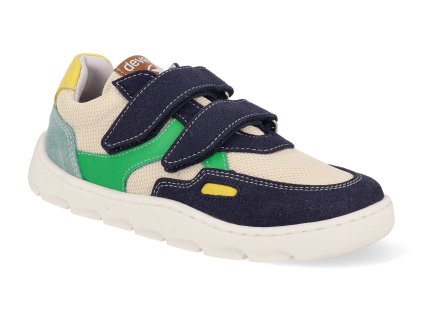 47058 599 barefoot detske tenisky develab low cut sneaker 2velcro green combi fantasy 1