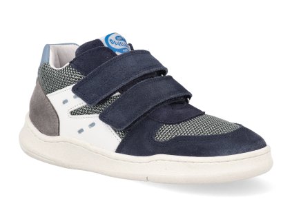 45423 693 barefoot detske tenisky develab boys lw cut sneaker 2velcro blue combi suede 1