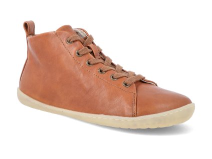 HCLTBU07 kotnikova barefoot obuv mukishoes high cut raw leather brown 1