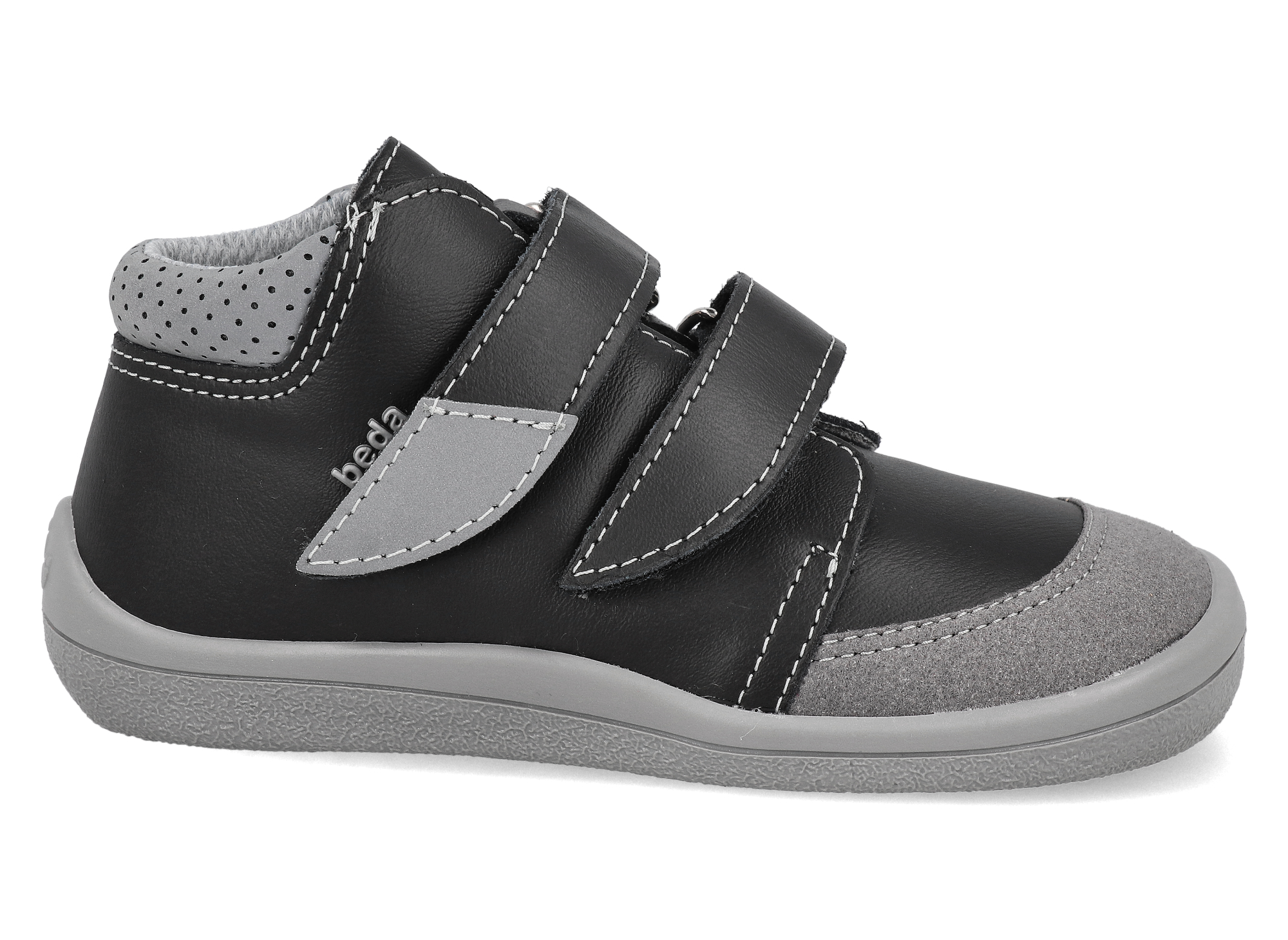 Barefoot členková obuv s membránou Beda - Luc s velúrovým okopom užšie Veľkosť: 32