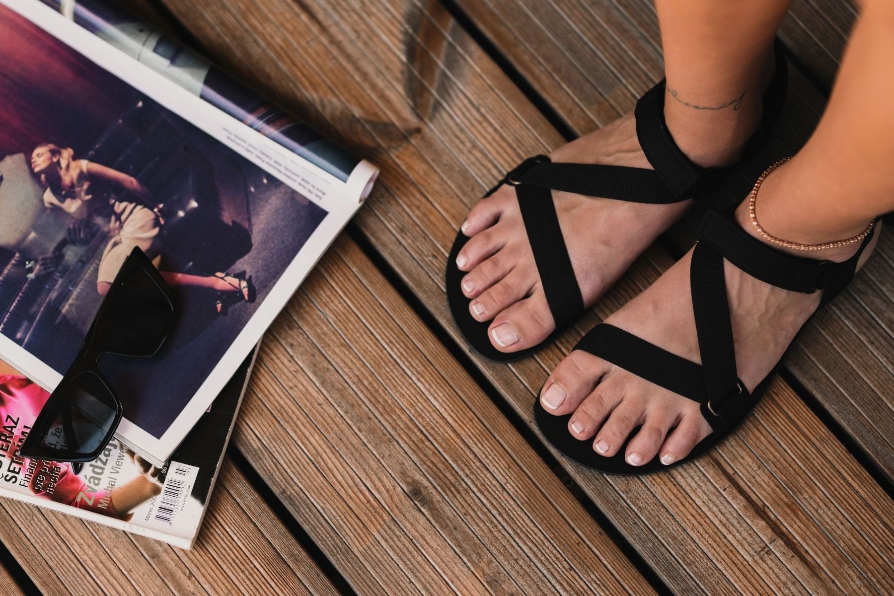 Barefoot sandále Be Lenka - Flexi black Veľkosť: 43