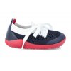 732604E barefoot capacky bobux step up play knit navy red 2