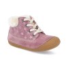 33 13989 29 barefoot zimni obuv lurchi frozy suede wildberry ruzova 1