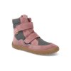 G3160189 7A barefoot zimni obuv s membranou froddo bf tex winter grey pink ruzova 1