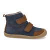 07W003.233 100 barefoot zimni detske kotnikove boty koel daro w hydro leather navy modra 2024 2