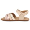 CB.CRC1 4467 barefoot detske sandaly tip toey joey criss cross pink pearl white dream pink dream 4