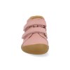 46203 452 barefoot detske kotnikove boty develab baby sft shoe 2velcro pink nappa 3