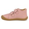 46203 452 barefoot detske kotnikove boty develab baby sft shoe 2velcro pink nappa 4
