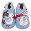 Chaussons cuir Cigognebleue Front
